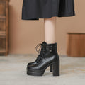 Short Platform Thick High Heel Boots