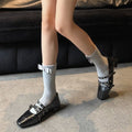 Rivet Mary Jane Square Toe Cross Strap Flats