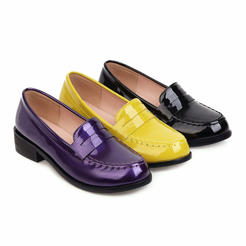 Retro Casual Solid Flats