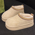 Suede Stitch Cotton Slippers
