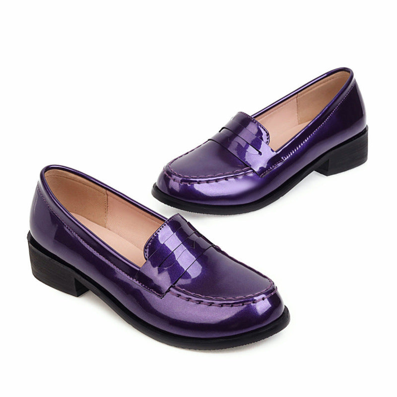 Retro Casual Solid Flats