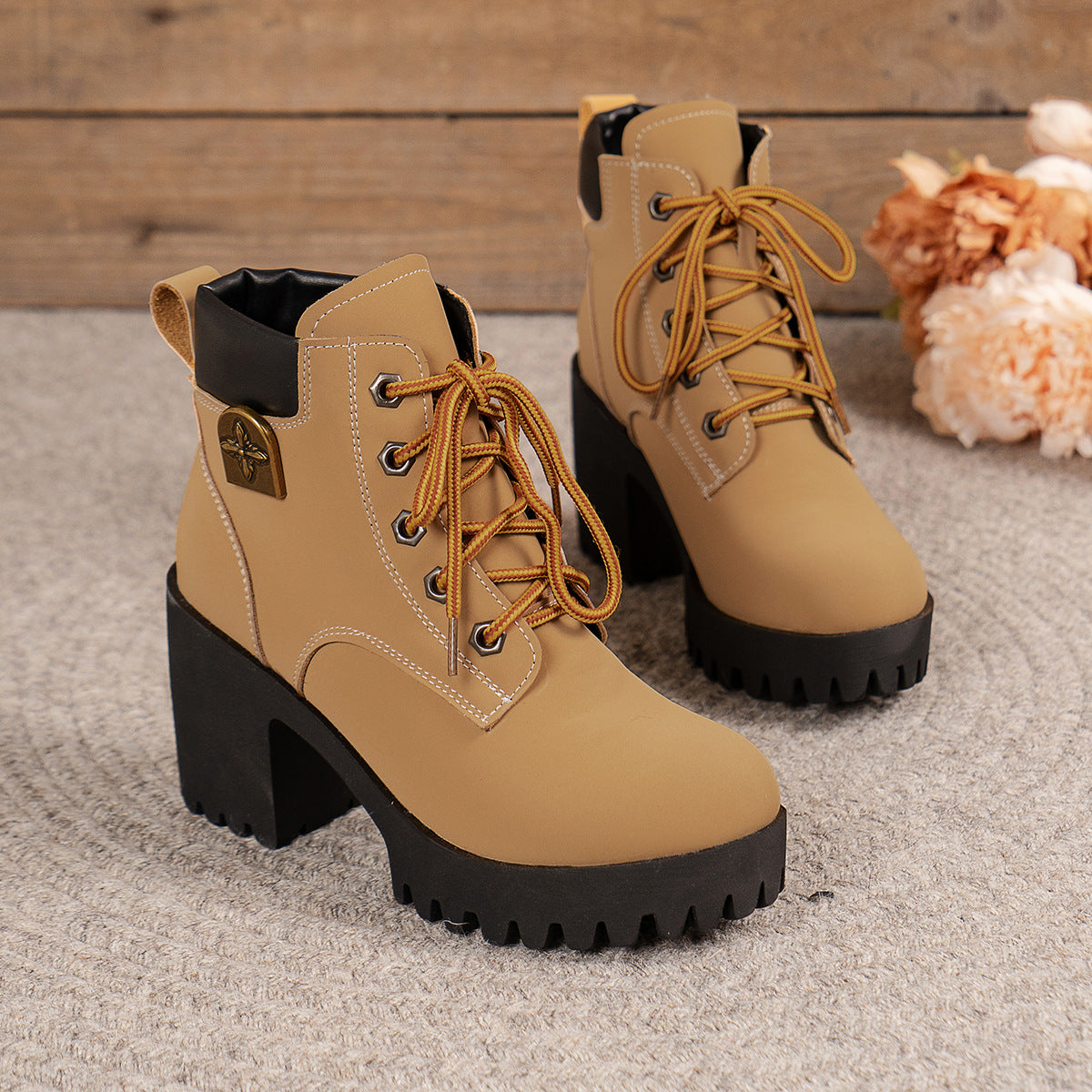 Chunky Heel Thick Bottom Boots