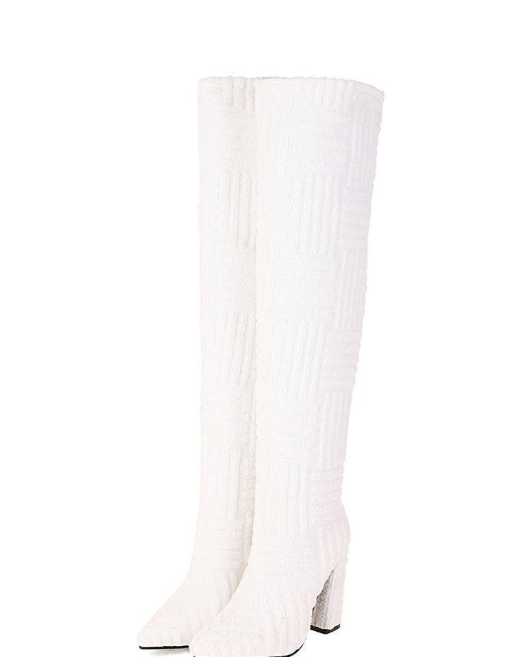 Pointed Toe Thermal Towel Boots